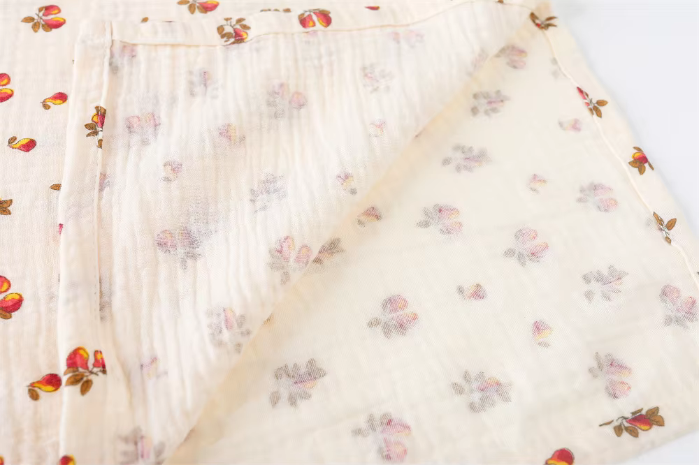 Cotton Swaddle Blanket Baby Blanket Floral Print Muslin