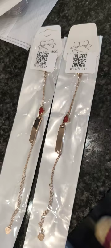 Name Bracelet with Red Heart
