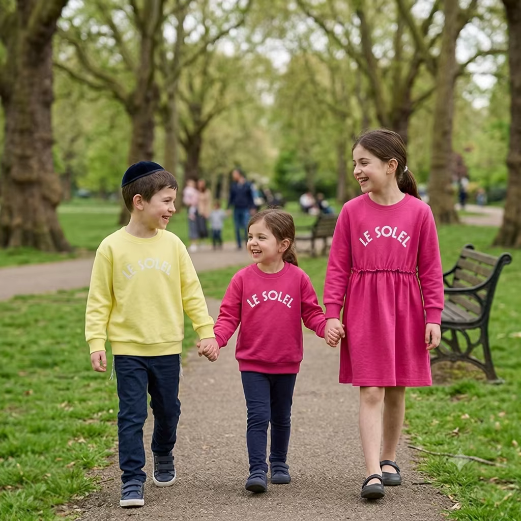 Yellow & Pink French Terry Girls' Dress from Bloom Family Fashion on AliExpress