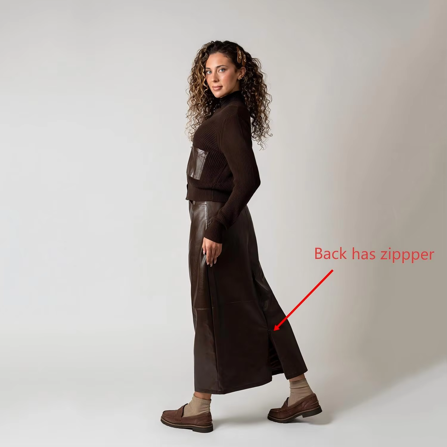 Brown Pocket Cardigan