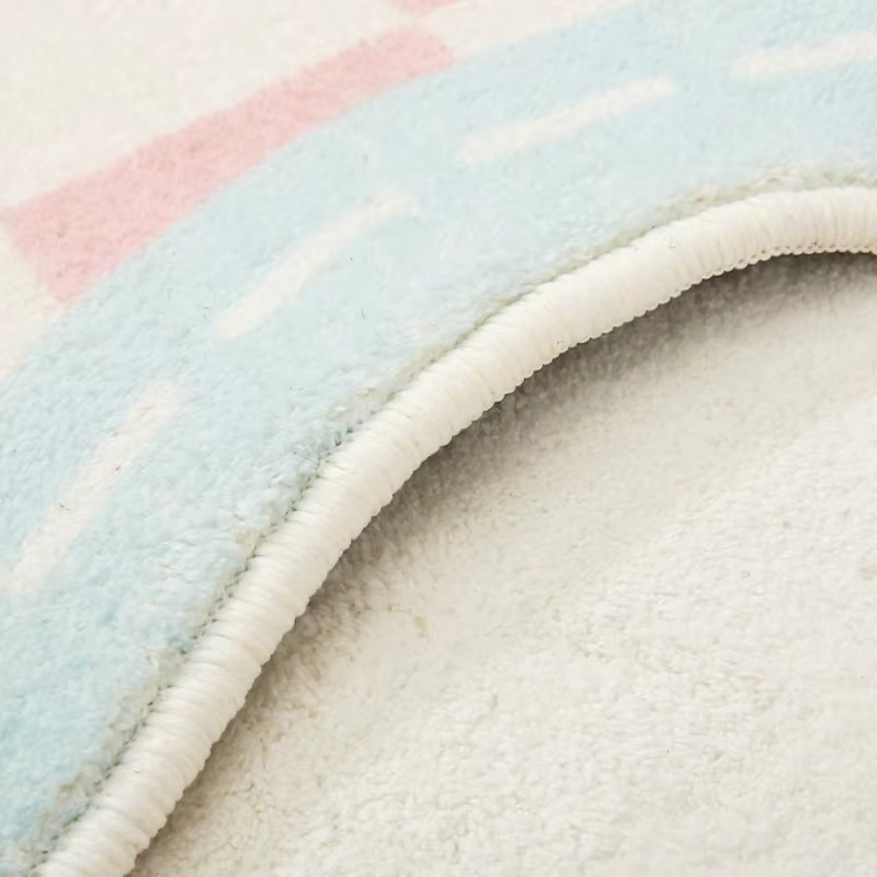 Flower-Shaped Plush Rug