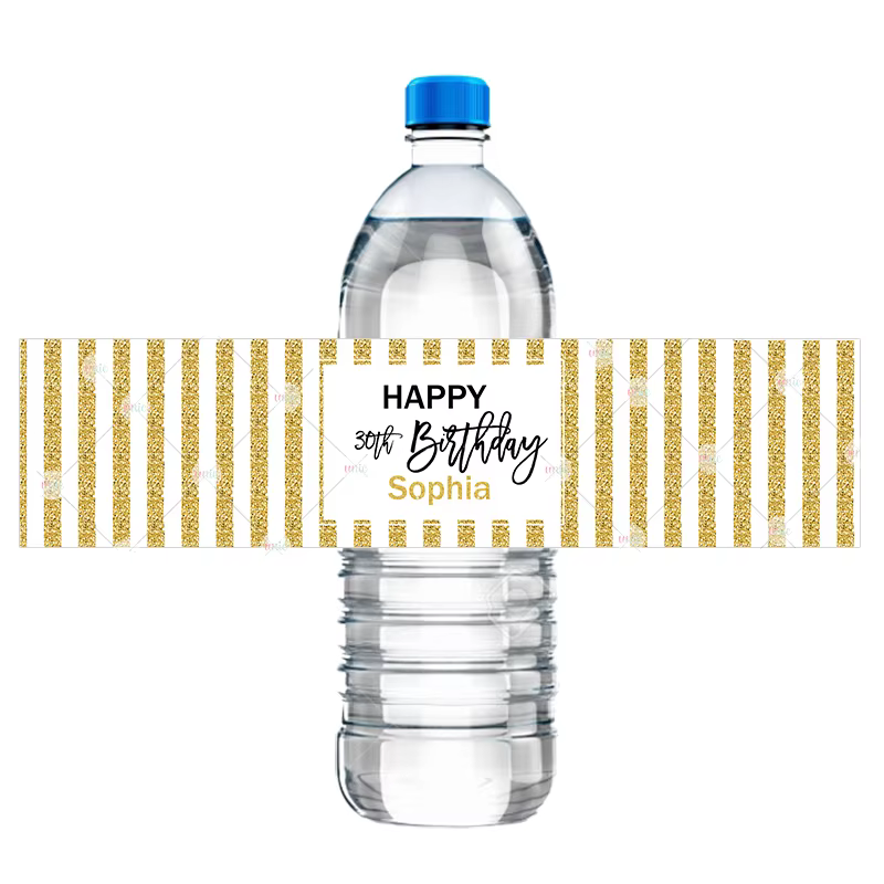 Personalised Gold Bottle Labels