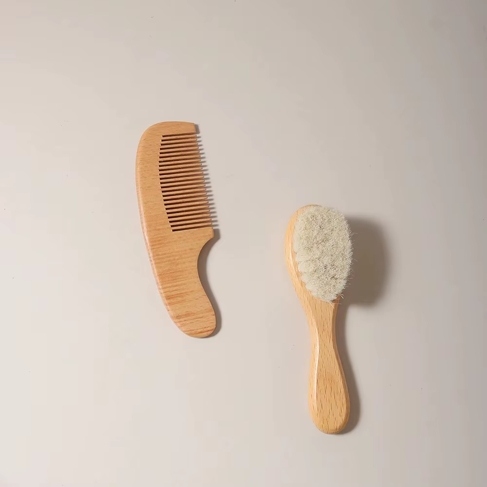 Beech Wood Brush & Comb Set