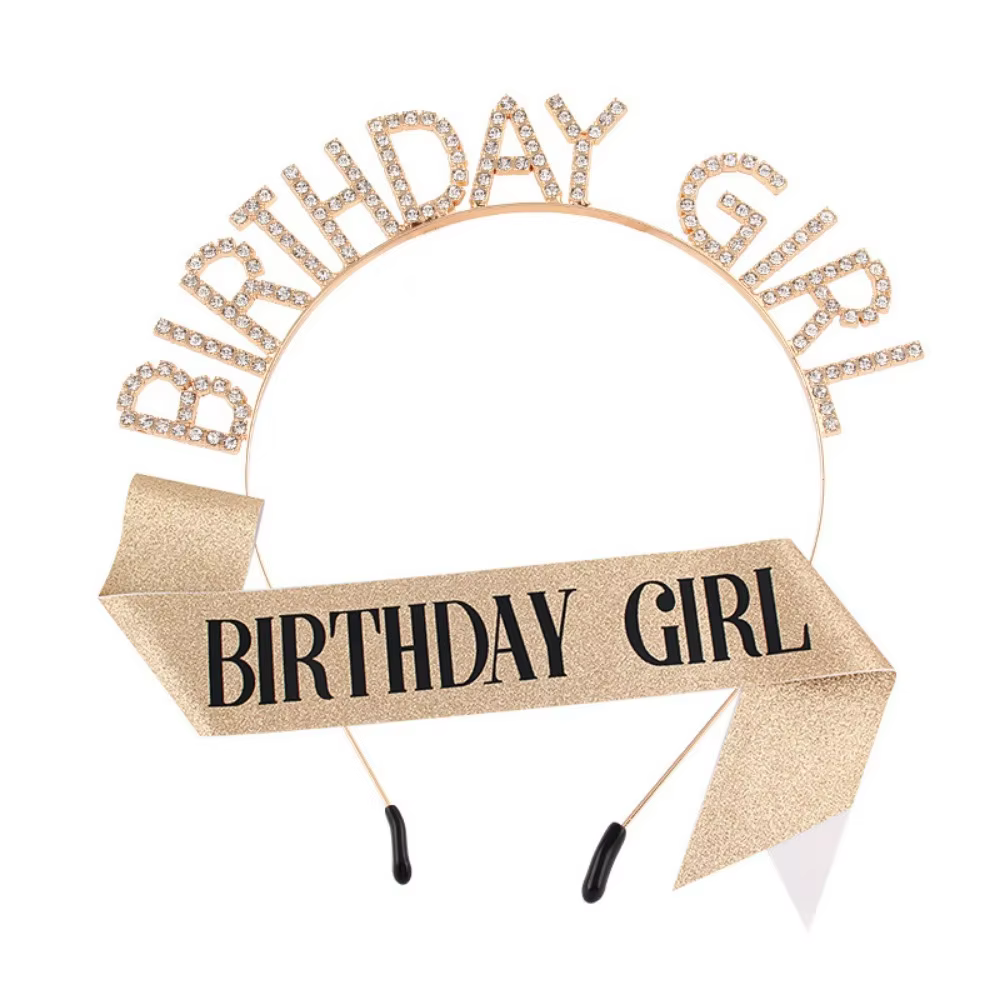 Birthday Girl Sash and Tiara Set