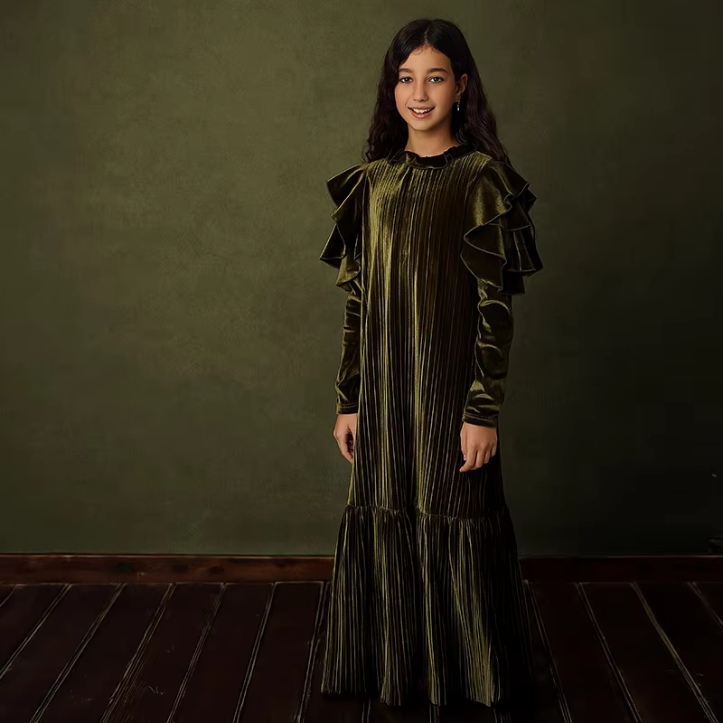 Olive Girls' Dress from Bloom Family Fashion on AliExpress