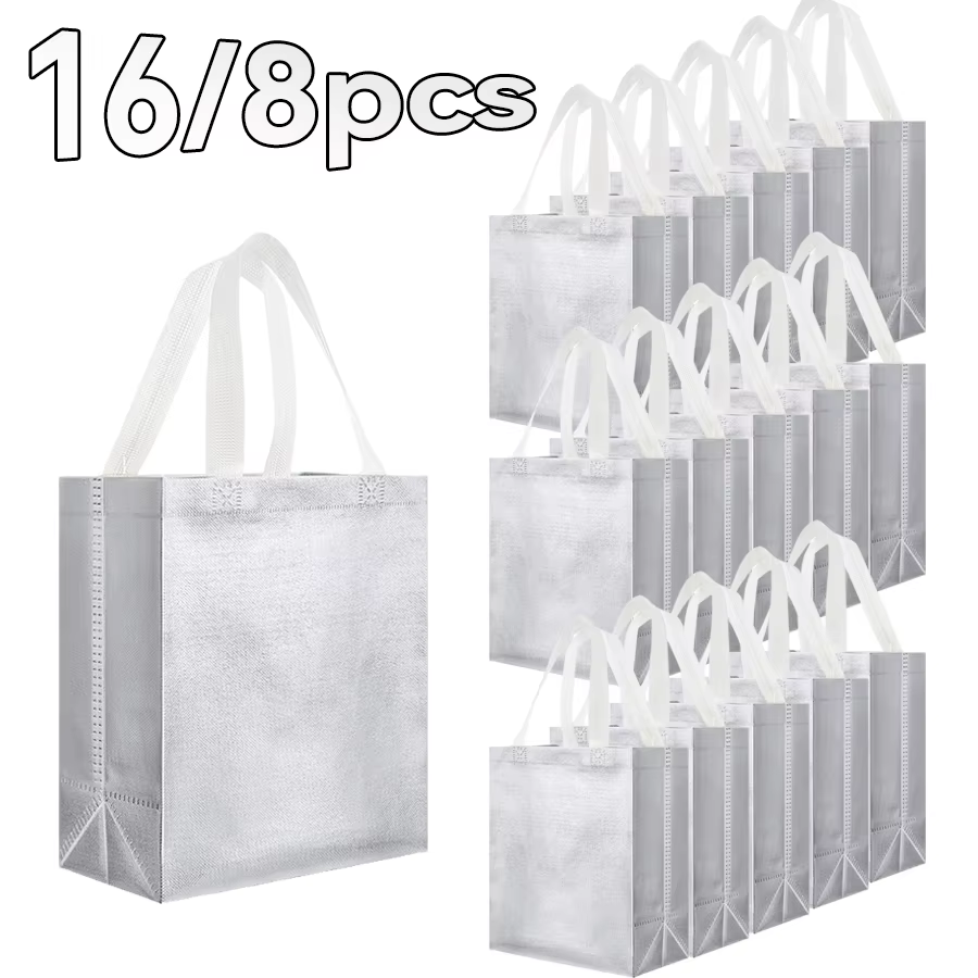 Glossy Silver Favour Totes – Lilvelle Chanukah party finds