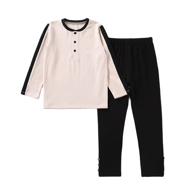 Black Cotton Kids' Top & Trousers Set – Style 2 from Bloom Family Fashion on AliExpress