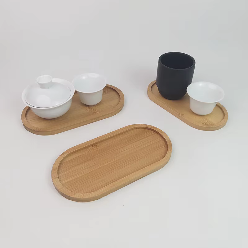 Natural wood serving trays