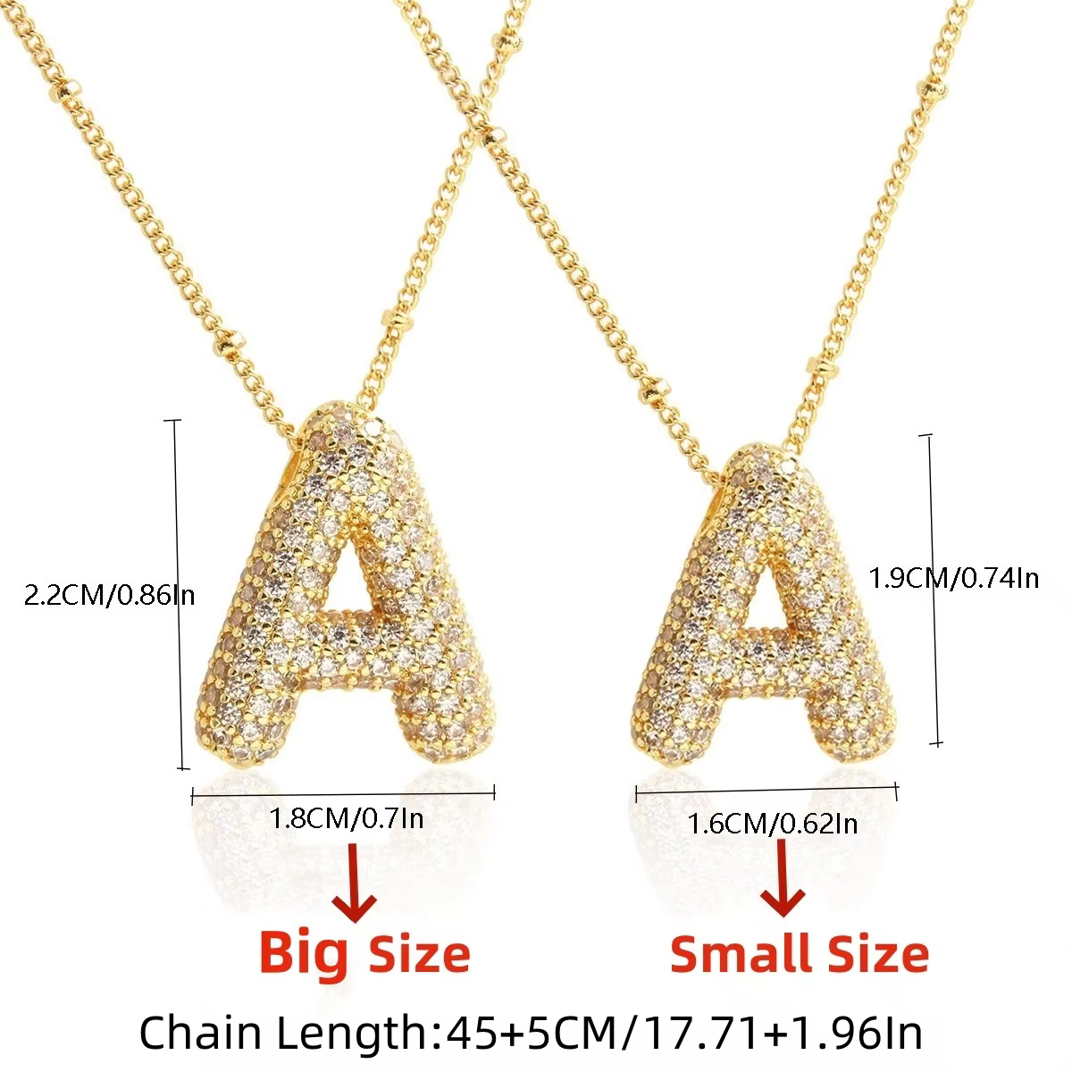 Bubble Initial Necklace