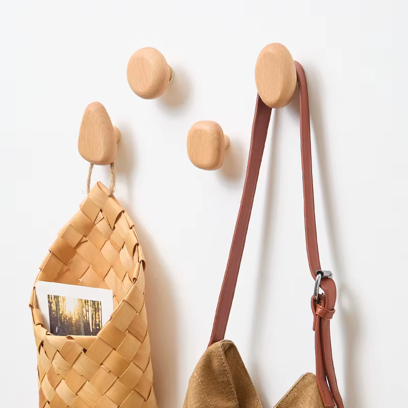 Scandi Solid Wood Wall Hooks