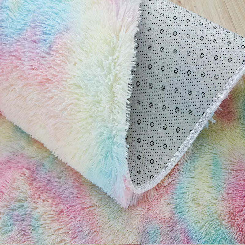 Pastel Rainbow Fluffy Rug