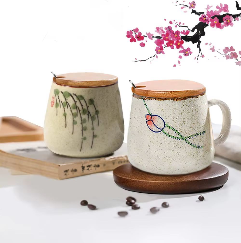 Lidded Ceramic Cocoa Mug