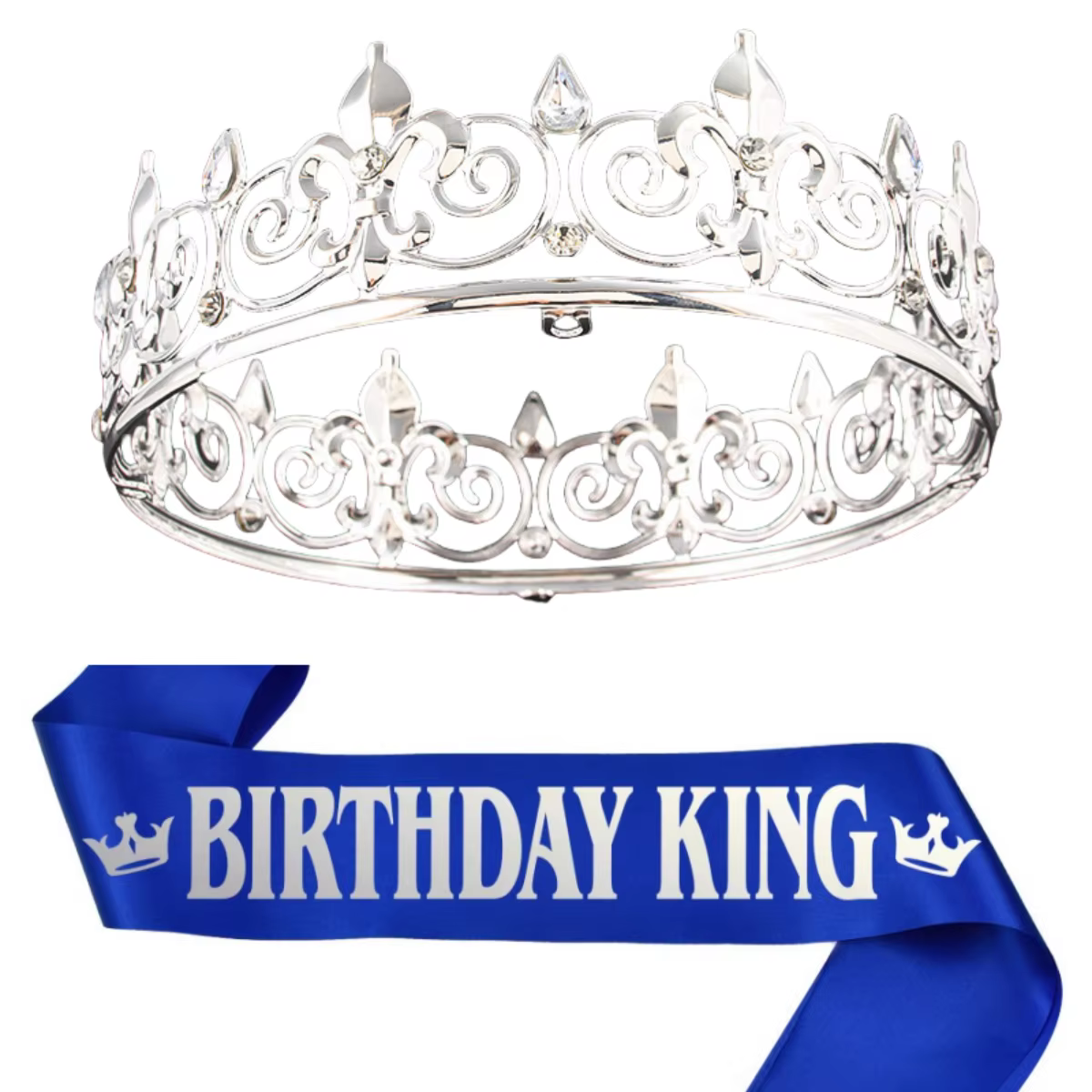 Gold King Crown & Sash Set