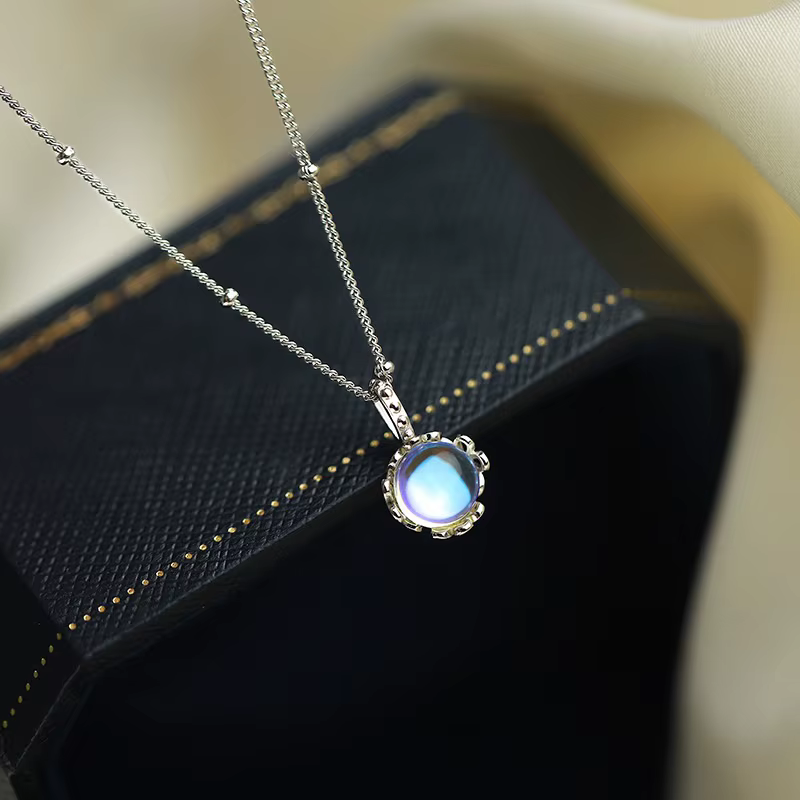 925 Silver Moonstone Pendant Necklace – Lilvelle jewellery edit