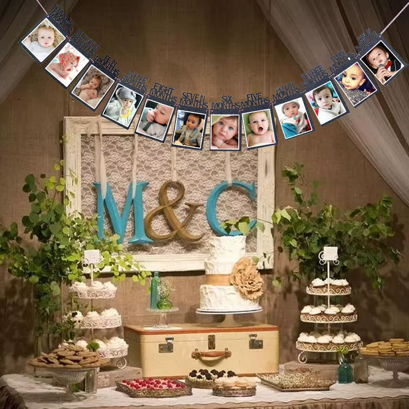 First Birthday Photo Banner
