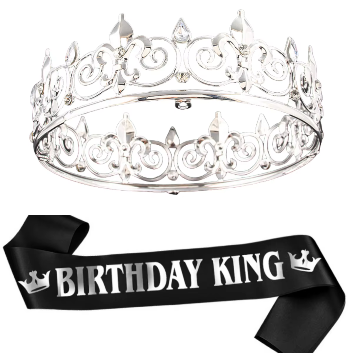 Gold King Crown & Sash Set