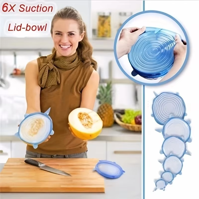 Silicone Stretch Lids (Set of 6)