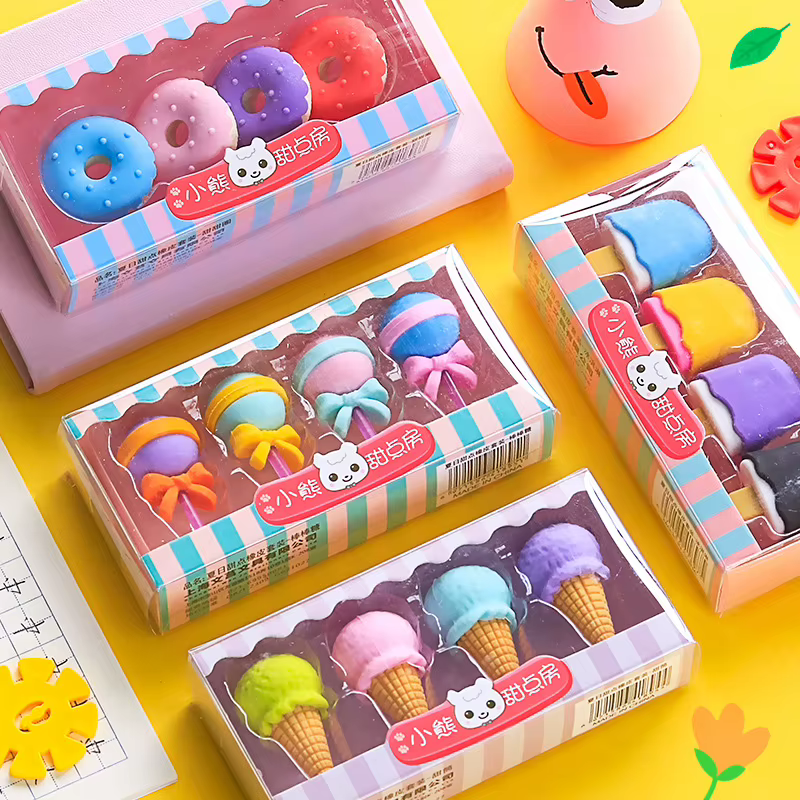 Sweet-treat eraser set – Lilvelle Chanukah party finds