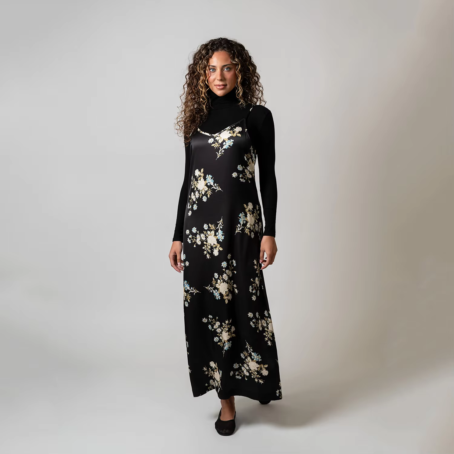 Brown Print Dress