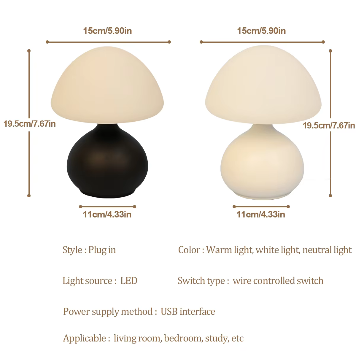 Mushroom Glow Table Lamp