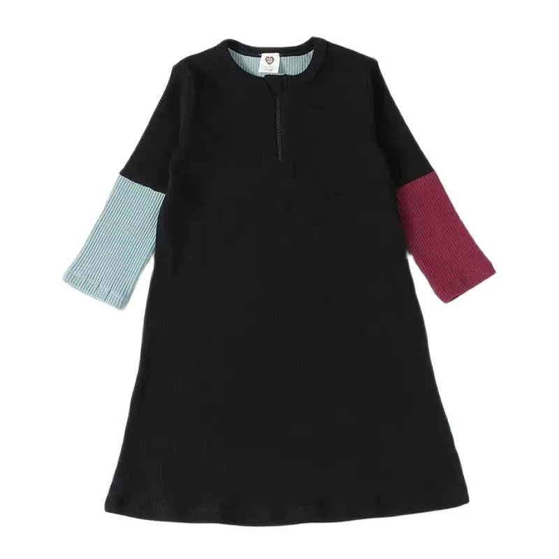 Zip-Front Girls' Dress from Yibebe on AliExpress
