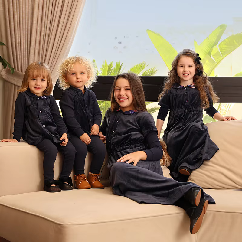 Velvet Shabbos Floral Family Matching Collection from Bloom Family Fashion on AliExpress