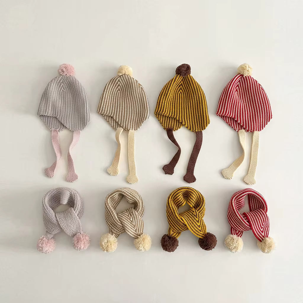 Knitted Hat & Scarf Set
