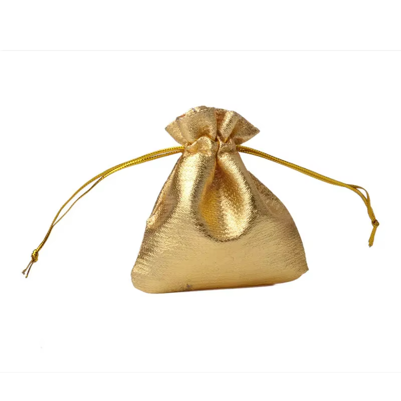 Silver Velvet Drawstring Pouches