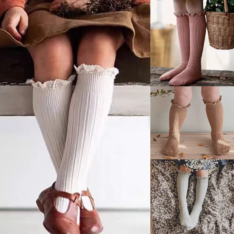 Ruffle Flower Knee Socks – Lilvelle find