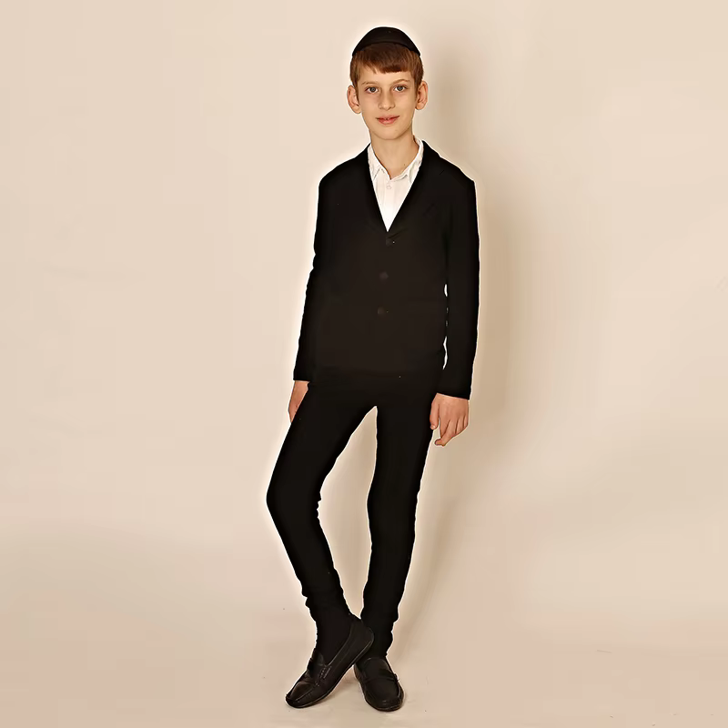 Black Cotton Kids' Blazer from Yibebe on AliExpress