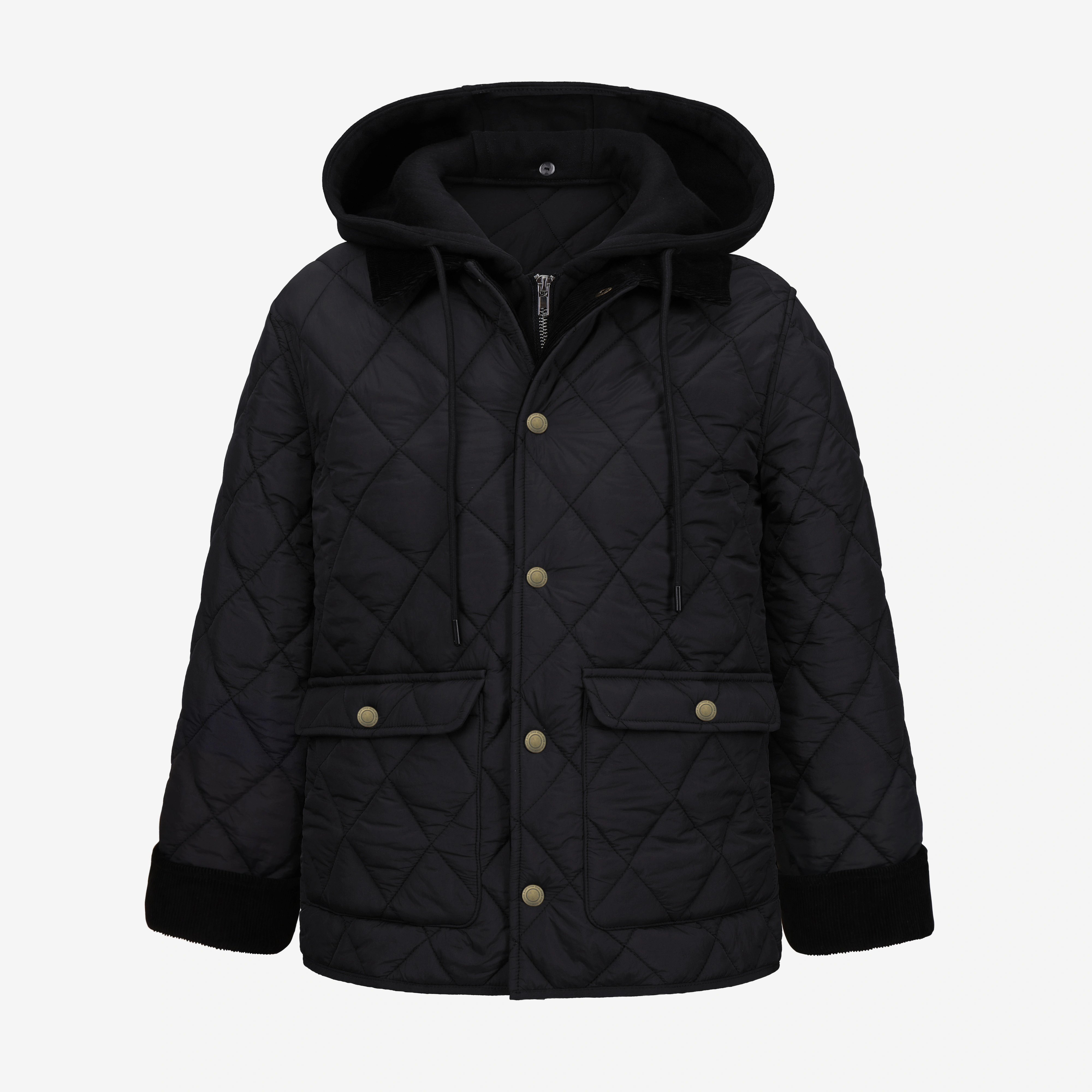 Black Quilted Hooded Jacket – Ali Picks AW26