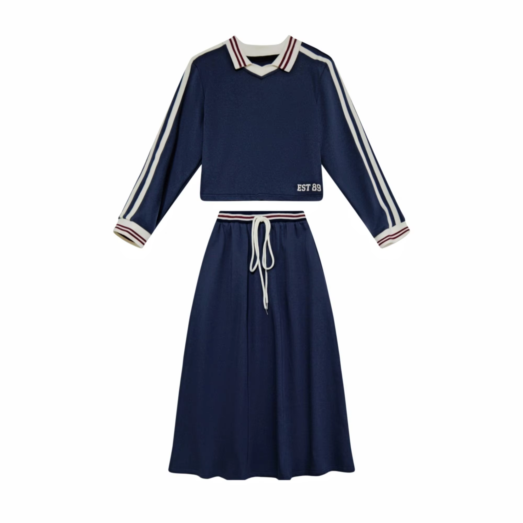 Navy Printed Collection – Girls Navy Set – Ali Mali AW26