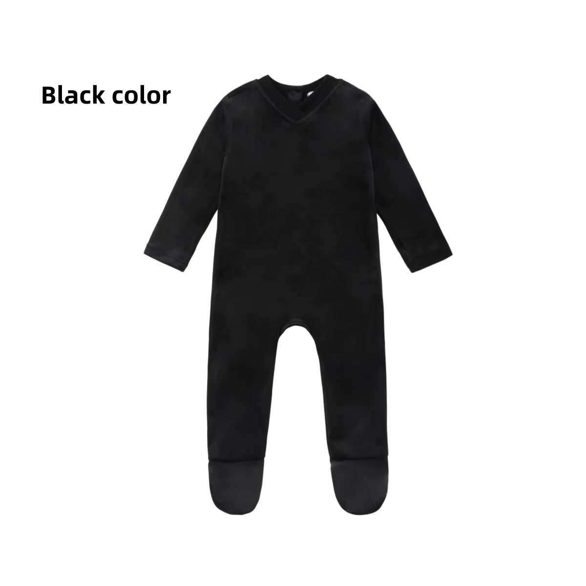 Velour Loungewear – Black Footie