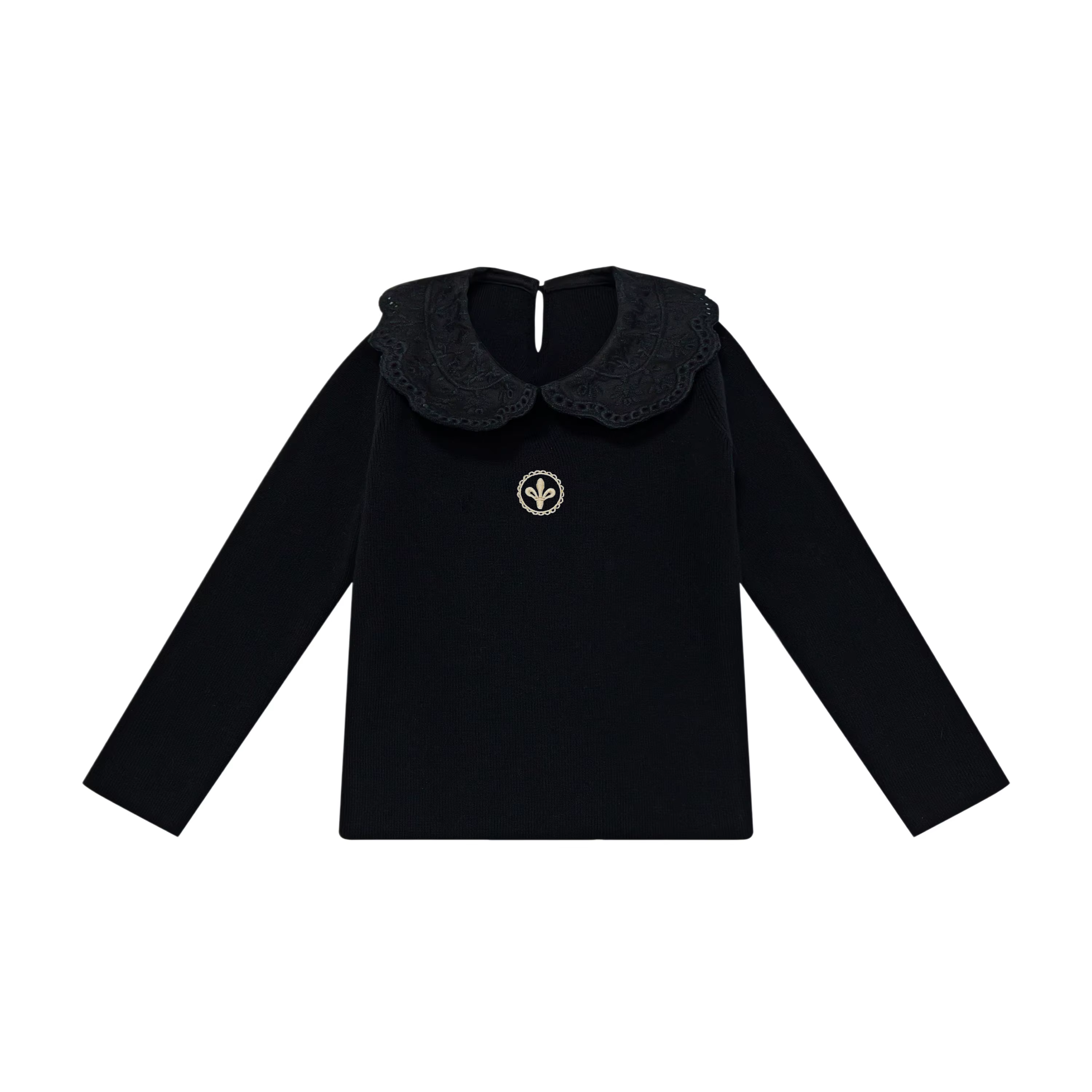 Black Floral Velvet – Girl Knit Underlay – Ali Mali AW26