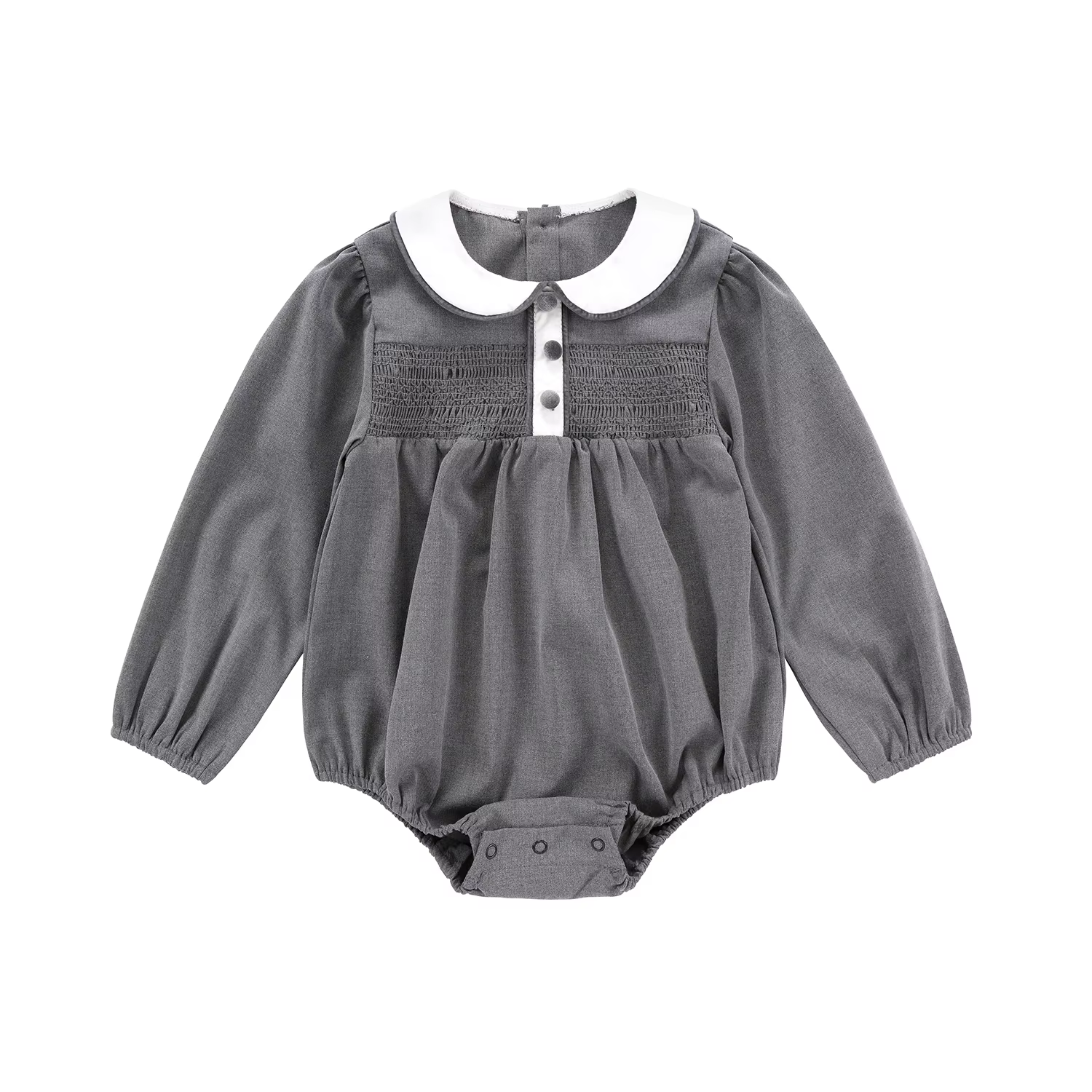 Heirloom Collection – Gray Baby Romper – Ali Specials AW26