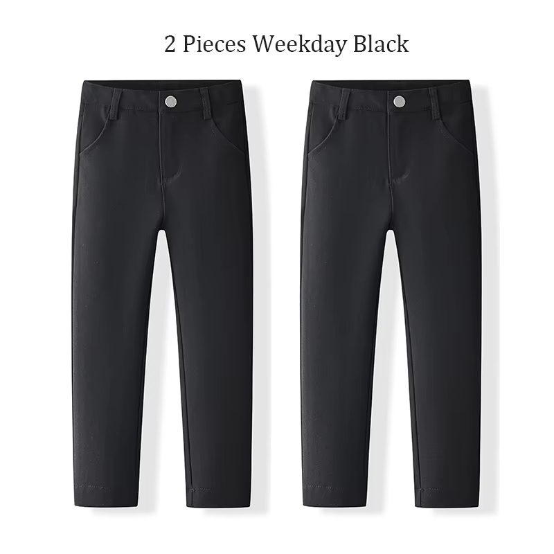 Black & Navy Stretch Trousers – 2Pcs Black Weekday – Ali Affordable AW26
