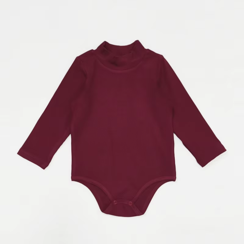 Checked Charm Maroon Girls Onesie – Ali & Co Checked Charm AW26