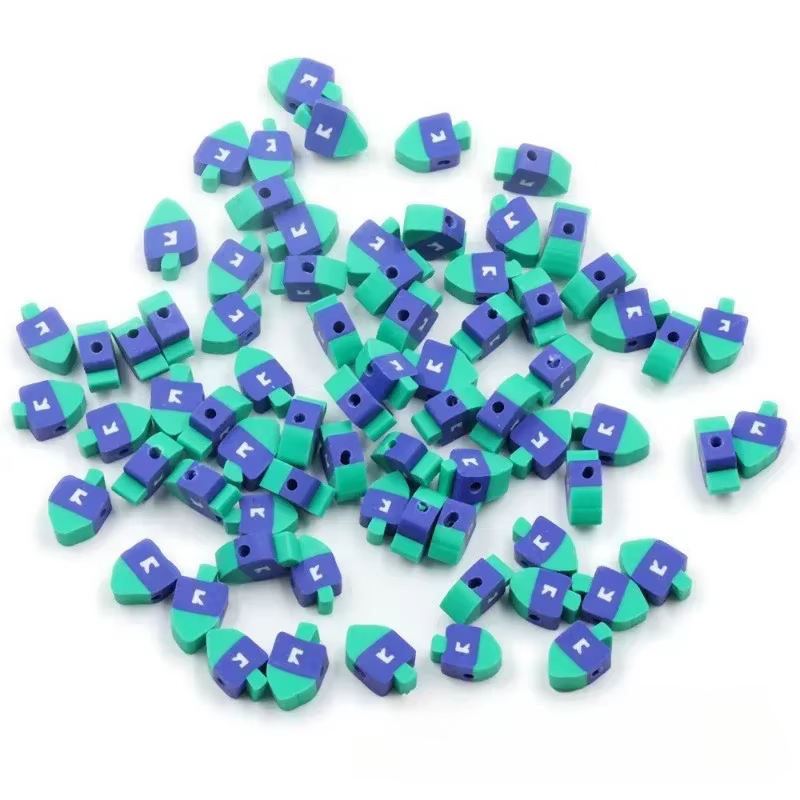 Chanukah Hebrew Letter Beads – Blue & Green