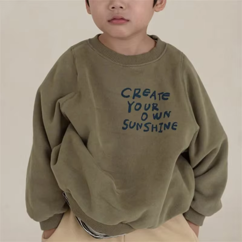 Kids’ Vintage Letter Hoodie