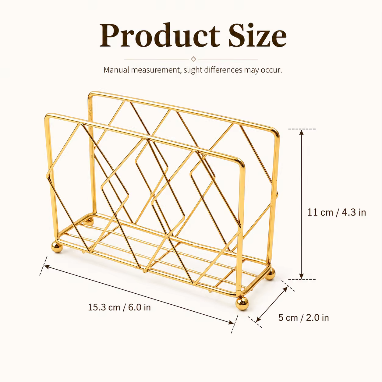Gold Metal Napkin Holder — image 6