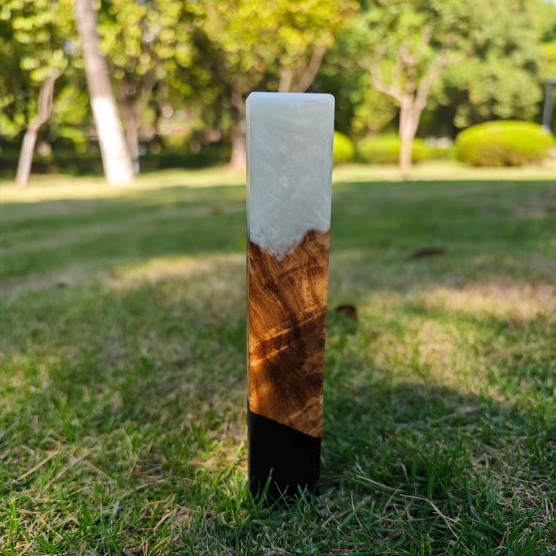 Olive Wood & Resin Rectangular Mezuzah Case — image 2