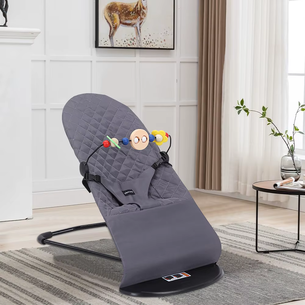 Foldable baby bouncer with hanging toys – Lilvelle Extras