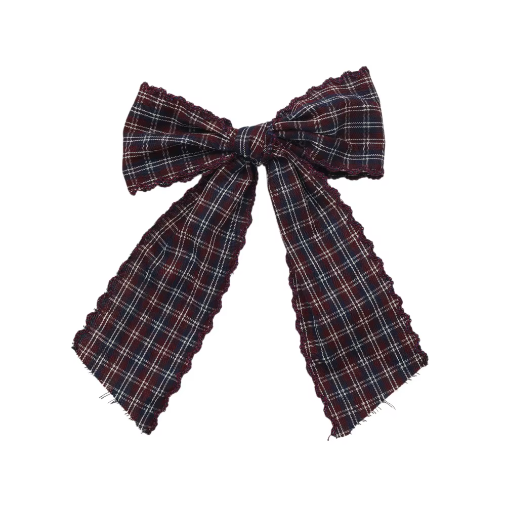 Plaid Moon Crochet Headband Medium Hair Clip — image 2
