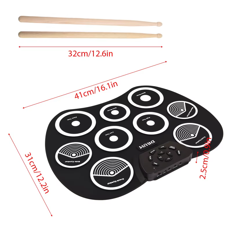 Electronic Roll-Up Drum Kit — image 6