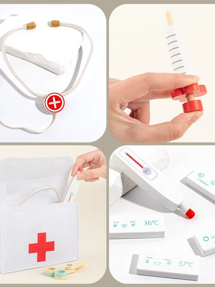 Wooden Doctor Kit with Bag — image 3