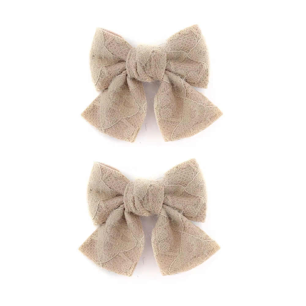 Plush Lace Hair Bow Clips Mini Hair Clip