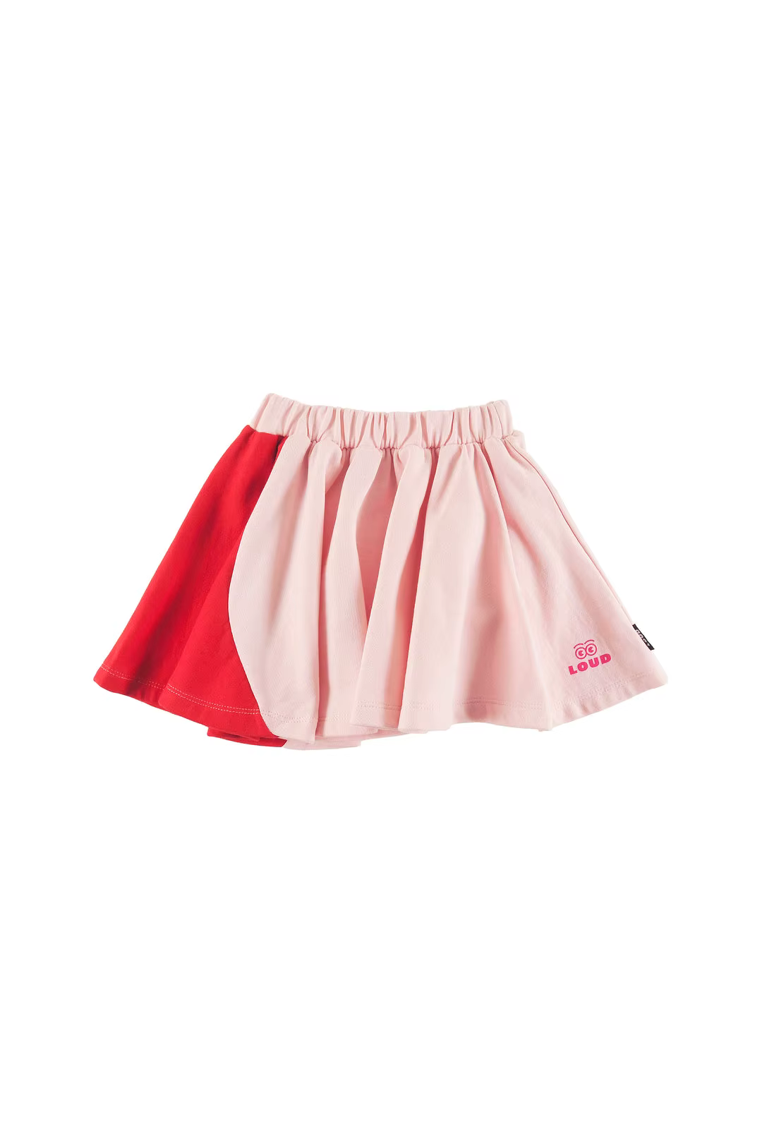 Girls' Blush Colour-Block Pleated Skirt