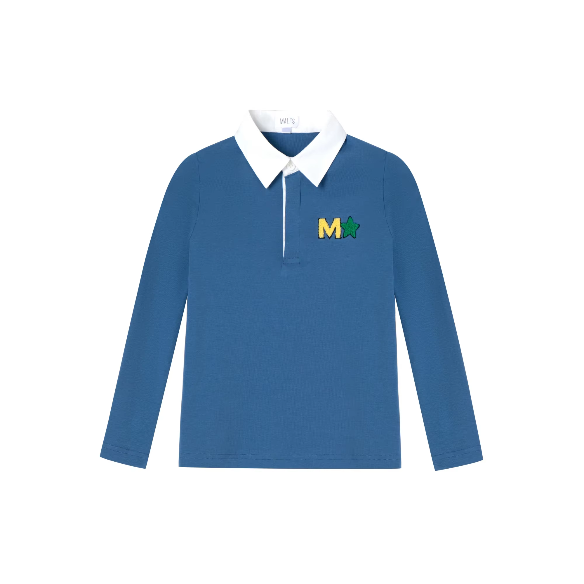 Mali's Ss Blue Embroidery Collection – Boy Long Sleeve Top