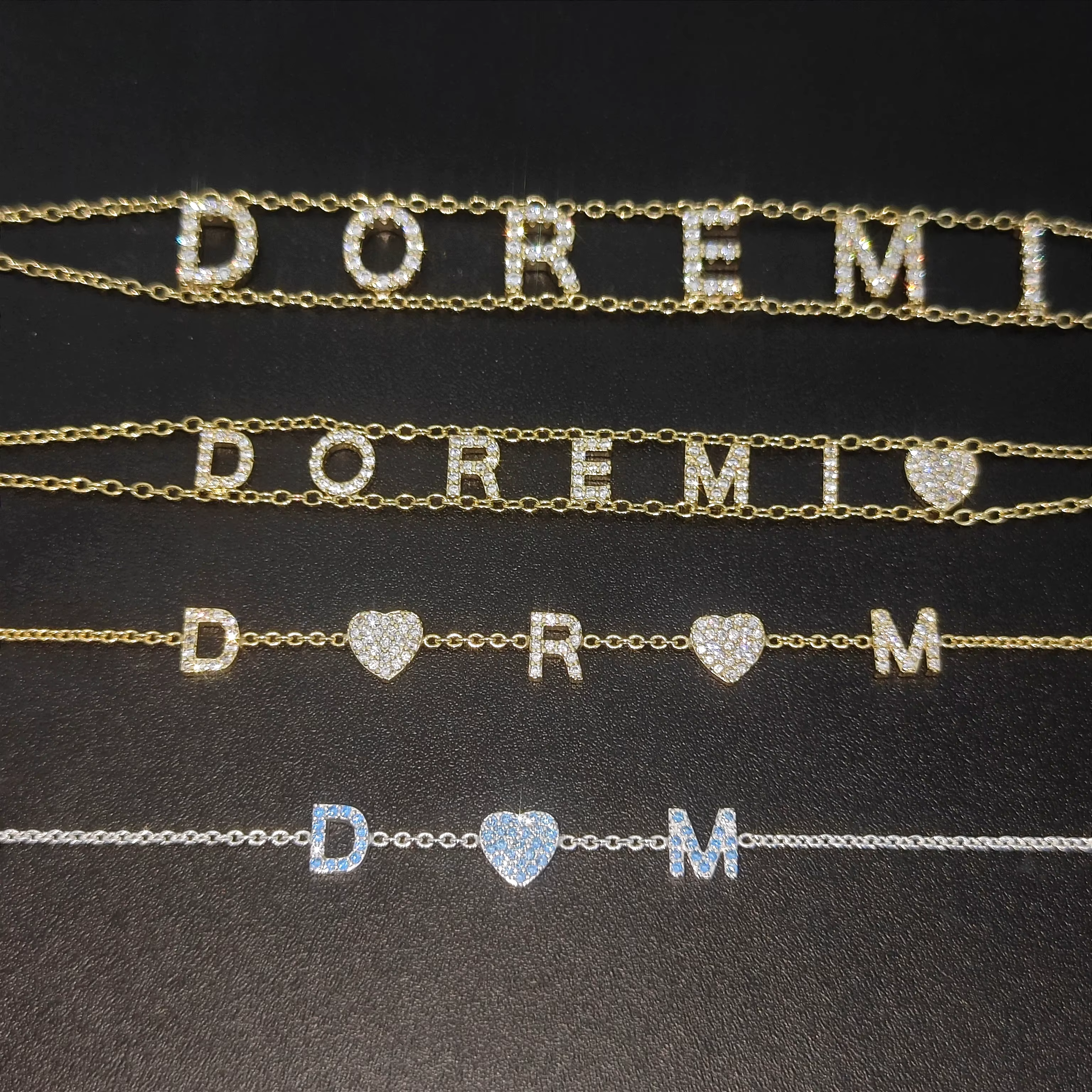 Doremi 14K Gold Plated Delicate Jewelry Personalized 6Mm Name