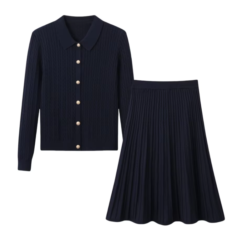 Burgundy Collection – Navy Cable Set